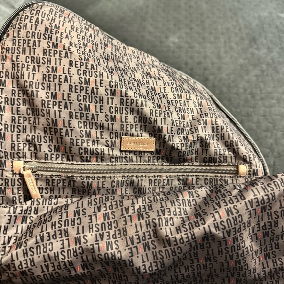 Stella & Dot Black Backpack with Modern Design and Metallic Accents - Picture 3 of 3